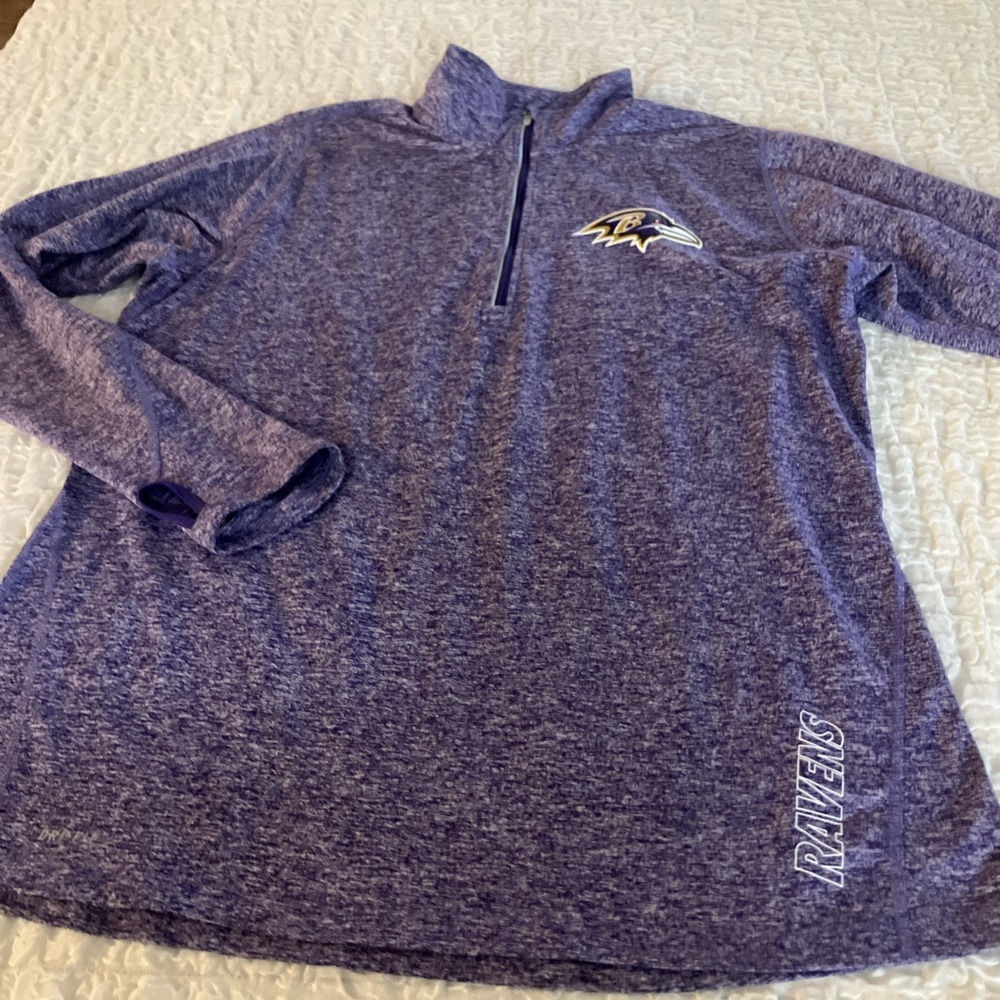 Baltimore Ravens Pullover Womens XL Purple Nike Dri-Fit 1/4 Zip Team Apparel NFL - Picture 2 of 8